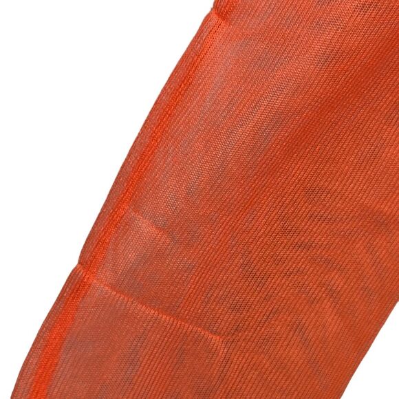 NWT Zara Women's Bright Orange Sheer Pullover Long Sleeve Top M - Picture 10 of 13